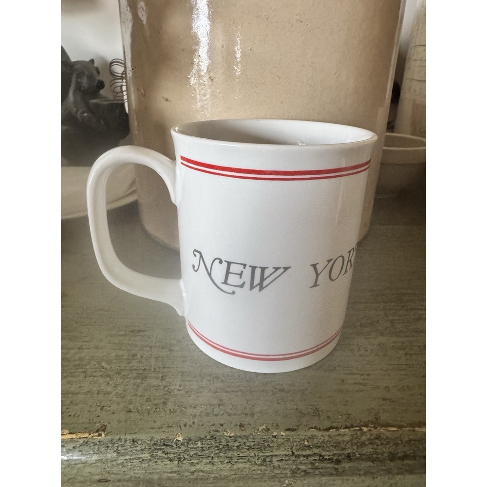 Vintage New York Horse Buggy Carriage Mug Coffee Cup Tea
